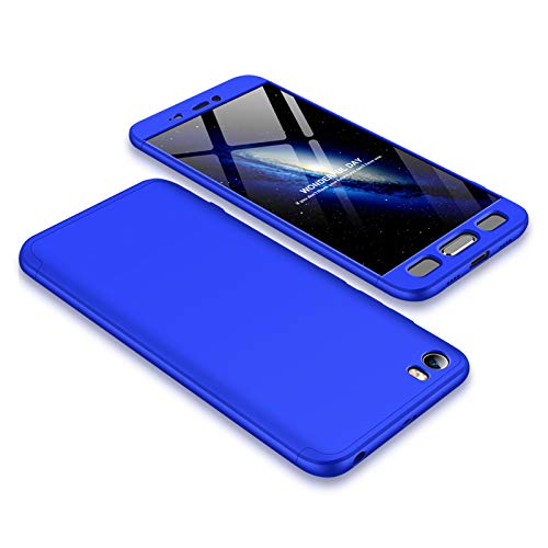 KeKeYM XiaoMi 5S Cases, Hard PC 360 Degree Protection 3 in 1 Combination Anti-Scratch PC Ultra-thin Detachable Shockproof cover for XiaoMi 5S - Blue