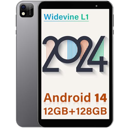 【2024 初登場 タブレット8インチ】MARVUE M8Max Android 14 タブレット Widevine L1対応 8コア CPU 12GB+128GB 5500mAh 1280*800解像度 HDディスプレイ 2.4G/5G WiFi+ 2/13MP カメラ+ GMS認証+ OTG転送+ BT5.0 Android タブレット アンドロイド Wi-Fiモデル (Gray)