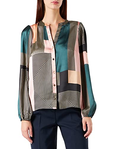 Naf Naf LEGRAPHY C2 Chemise, GRAPHY Vert/Rose, 40 Femme Cover