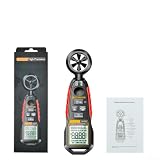 Digitaler Windmesser GN302 4-in-1 Anemometer mit Temperatur Feuchte LCD Display für HVAC Segeln