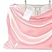 P Pothuiny 2 Pcs Satin Dust Bags for Handbags, Pink Silky Dustproof Drawstring Bags Large Travel Storage Pouch for Purses Shoes Boots (23.6x19.6 inch + 15.7x19.6 inch)