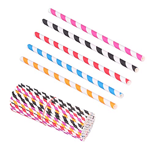 Zerodis Pitillos Desechables de Papel Arcoíris 19.6 cm miniatura 7