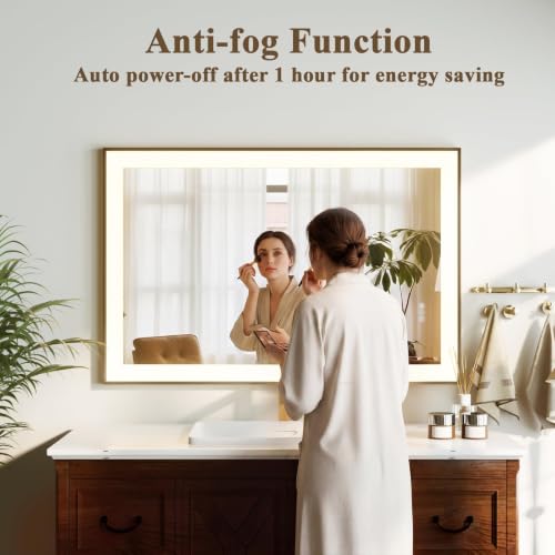 HARRITPURE Vanity Mirror with Lights, 24"x 36" LED Bathroom Mirror — view 3