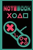  game notebook : game series journal gaming console controler video game and geometric forms colors for kids women men boys girls: Lined Notebook ... -120 Pages -( 6 x 9 inches) Paperback