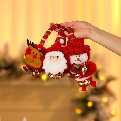 Christmas Earmuffs for Adults and Kids Cute Winter Santa Claus/Snowman/Elk Ear Warmer for Outdoor Party3