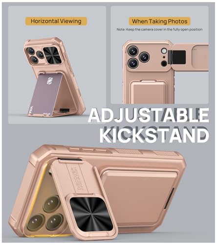 Image of SSLOTSCASE for iPhone 17 Pro Max Case with 2X Screen Protector, Gold