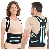 STALLY ONE Posture Corrector for Men/Women, Full Back Brace, Lumbar Support