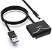 Produktbild BENFEI USB 3.0 auf SATA Adapter, USB 3.0 auf SATA III Festplattenadapter für 2,5 Zoll / 3,5 Zoll HDD/SSD Festplatte und SATA optisches Laufwerk mit 12 V/2 A Netzadapter, unterstützt UASP