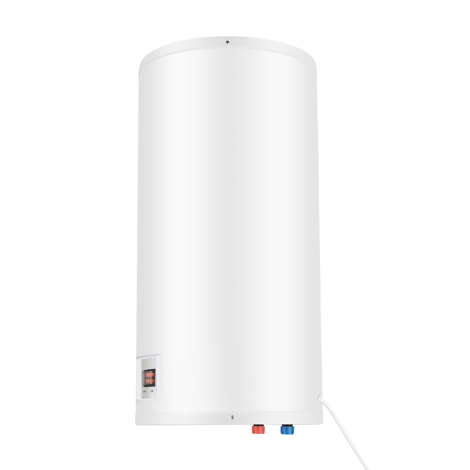 Scaldabagno elettrico 80 l, palloncino acqua calda da parete verticale inox, termostato 25-75 °C, grande capacità doccetta fornito, doccia cucina bagno, 2000 W, bianco 34 x 34 x 70 cm