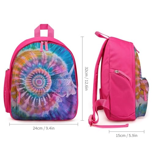 Tie Dye Snail Shell Cute Backpack Small Daily Casual Daypack Travel Bag with Adjustable Strap Graphic Print2