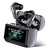 Wireless Earbuds, Bluetooth 5.4 Headphones In Ear with ANC/ENC Noise Cancelling, HiFi Stereo Bluetooth Ear buds, Multifunctional Touchscreen, 5 EQ Modes/IP7 Waterproof Bluetooth Earphones Black