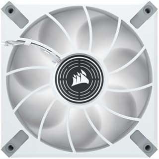 Corsair ML120 LED ELITE, 120mm PWM LED White Fan (Corsair AirGuide Technology, Magnetic Levitation Bearing, Up to 2,000 RPM, Eight Vibrant LEDs, Low Noise, High Airflow) Single Pack - White