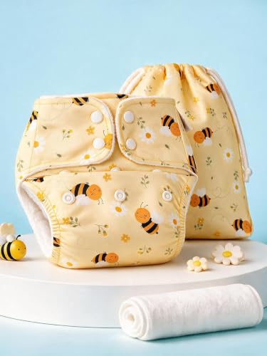 Image of superbottoms BASIC for Baby Reusable Cloth Diapers for Babies l New Trimmer Version l Adjustable & Washable l Rash Free Diapers l Comes with a UltraThin Dry Pad l 3m - 3Y