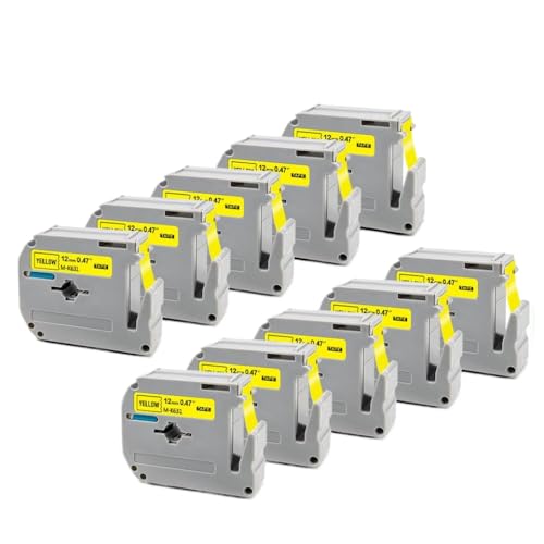 10PK M-K231 MK-231 MK231 MK 131 MK-631 �e�[�v�p�݊����x�� PT-70 PT-80 PT-90 ���x�����[�J�[�œ��삵�܂�(10PK-Black on Yellow)