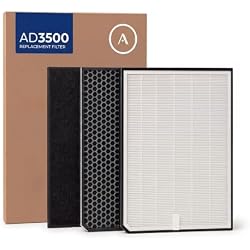 Genuine AirDoctor AD3000/3500 1 Year Replacement Filter Pack. Includes 2 Premium Carbon/VOCs w Pre-Filters + 1 UltraHEPA. Guaranteed Quality & Performance. Removes Smoke, Pollen, Pet Dander