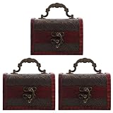 Photo Gallery healvian 3 pezzi baule del dei pirati: scatola di legno per riporre oggetti - baule decorativo per ricordi - organizer per cassettiera da esposizione per la casa, rosso Photo Gallery healvian 3 pezzi baule del dei pirati: scatola di legno per riporre oggetti - baule decorativo per ricordi - organizer per cassettiera da esposizione per la casa, rosso
