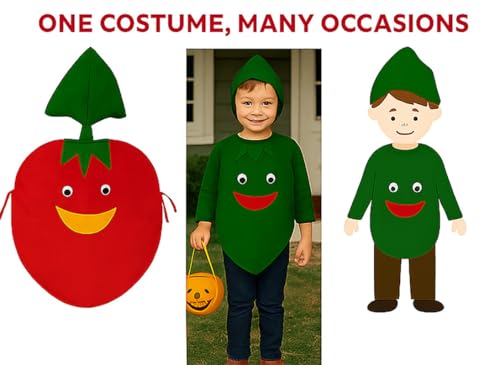 Image of FancyDressWale Fruit & Vegetable Fancy Dress Costume for Kids | Free Size 2-10 Years | School Fancy Dress, Stage Shows, Theme Parties