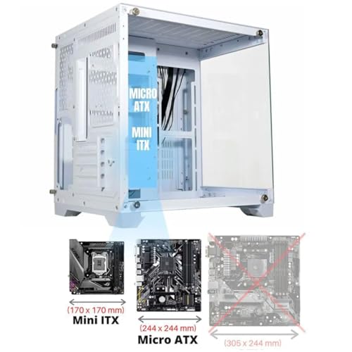 Gabinete Gamer Aquário em Vidro Com 4 Fans RGB