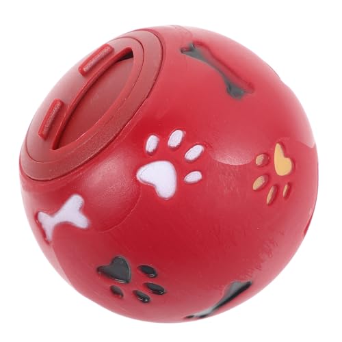 WATIIFUFU Hundespielzeug Leckball mit Milchduft Kleines Rotes Trainingsspielzeug für Hunde Auslaufsicherer Futterball aus Ungiftigem Material Fördert Beschäftigung und Zahnpflege Leicht zu