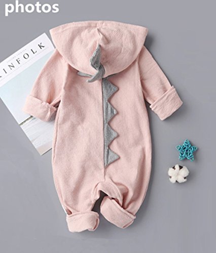 Newborn Baby Boys Girls Cartoon Dinosaur Hoodie Romper Jumpsuit Outfits #TOP4