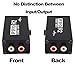 CybNemo RCA Ground Loop Isolator Noise Filter Hum Eliminator 2 Channels RCA Audio Signal Isolator Aluminum Shell for Home Stereo System Speaker Car Audio Player