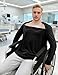 Chemo Port Shirts for Men Women Long Sleeve Post Shoulder Surgery Recovery Shirts Snap Off Chemotherapy Clothing Unisex (US, Alpha, Large, Regular, Regular, Black)