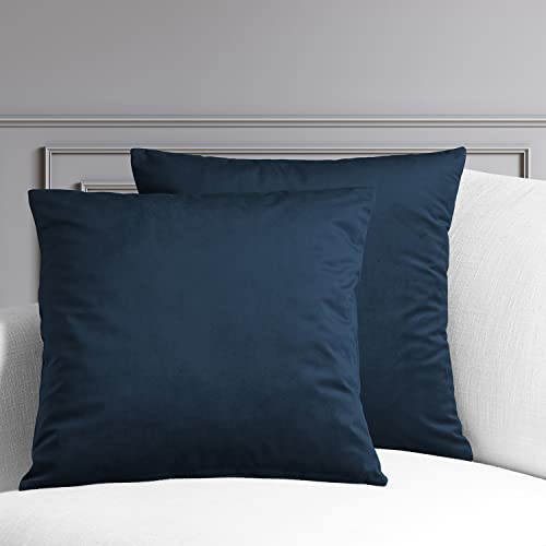 Image of HPD Half Price Drapes Cushion Cover 18 x 18 Heritage Plush Velvet - VPYC-179910-CC18PR - Pair, Eternal Blue