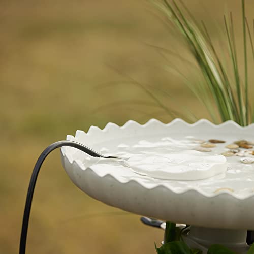 Farm Innovators HR-75 Outdoor Premium Cast Aluminum Decorative Heated Rock Automatic Bird Bath De-Icer for Harsh Winters, 75 Watts, Beige - Thumbnail 6