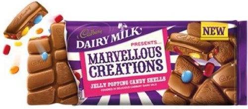 Cadbury Dairy Milk Marvellous Creations Jelly Popping 200G X 2 Candy Bars
