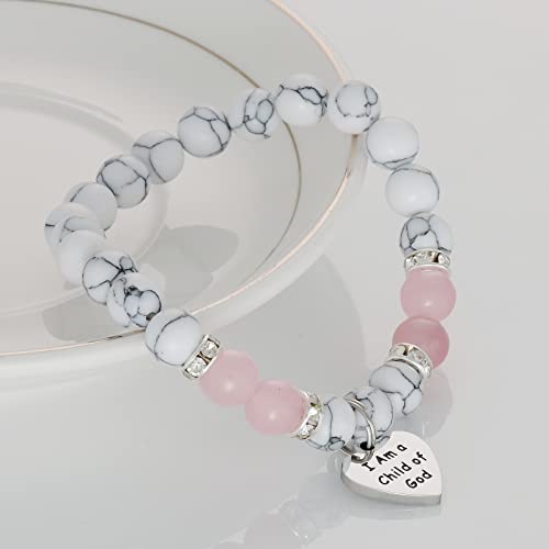 HUTIMY Baptism Bracelet for Teen Goddaughter Women Baptized Bracelets I am a Chilld of God Baptism Bracelet by HUTIMY - Used condition - Image 5