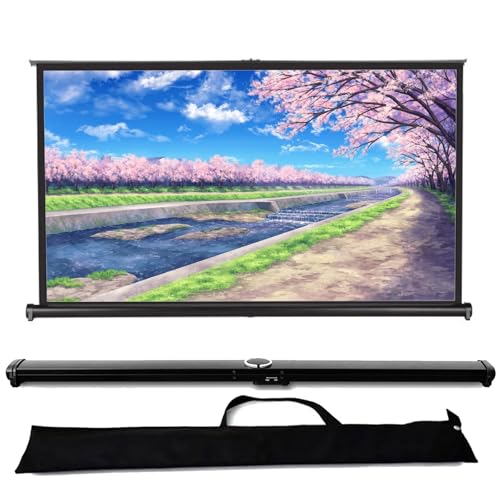 Pantalla de proyector portátil plegable antiarrugas 4:3/16:9 con soporte, ligera y duradera, pantalla de película al aire libre 4K HD con bolsa de transporte (30in/4:3) miniatura 1