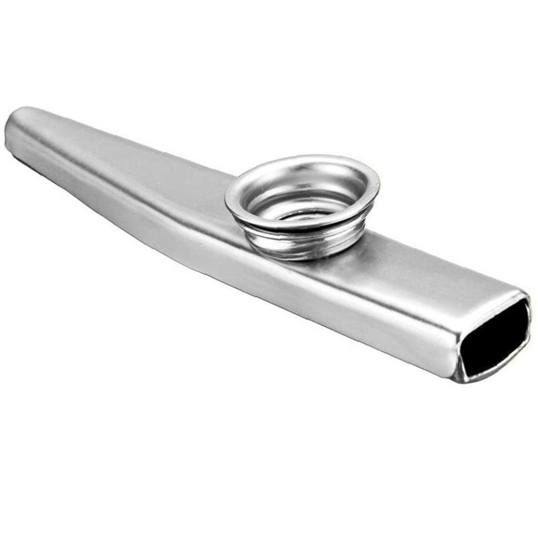 1pc Metal Kazoo Musical Instruments Kazoo Flute Diaphragms Aluminum Alloy Metal Kazoo for Guitar Ukulele Violin