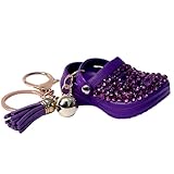 MPK DIY mini hole shoe keychain is a refreshing and summer getaway, making it a unique pendant keychain gift. (Purplediamonds(A single shoe))