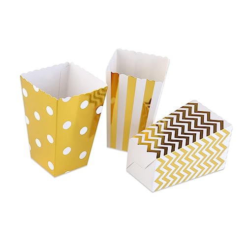 OKUMEYR 12 Cajas palomitas de cartón cajas de cajas de papel cajas de ropa para cosas de boda cartones de dulces de fiesta cartón de palomitas de maíz