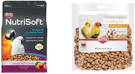 Kaytee NutriSoft الحيوانات الأليفة الببغاء والببغاء الطيور الغذاء، 3 جنيه الحيوانات الأليفة الطيور الترابط بت، 3 أوقية