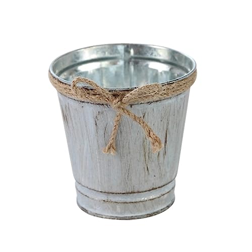 Milisten Jarrón de hierro vintage para decoración de plantas, jarra de interior con tapas, macetas de interior negras para plantas de interior, plantas suculentas, decoración de valla, maceta de metal