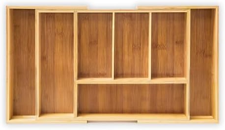 Cubertero extensível Relaxdays em bambu