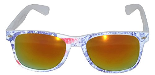 Image of OWL Classic American Flag Sunglasses USA Patriot Colored Lens 4th of July