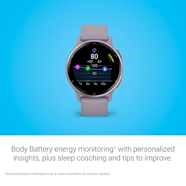 Garmin vívoactive 5, Smartwatch AMOLED 1,2", Cassa 42mm, Musica, Pay, 30 Sport, GPS, Cardio, Coach Sonno, Benefici Workout, Autonomia 11 giorni (Orchid & Orchid Metallic)
