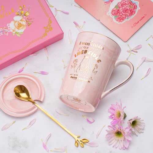 Miniatura 2 de Regalos Originales Para Mujer Taza, Regalos Navidad Regalo Mujer Regalo Taza Cerámica 400ml, Regalos Personalizados Para Muje-R, Regalos Para Mujers Taza, Con Tapas, Cucharas, Tarjetas, Cajas Regalo