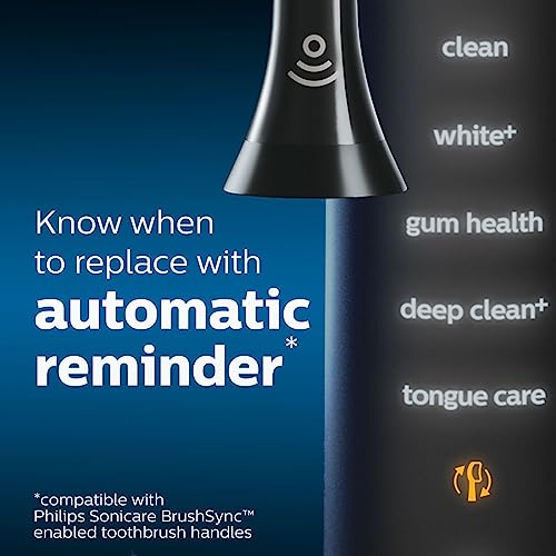 philips sonicare w diamondclean - genuine replacement electric toothbrush heads black 2 pack hx606295