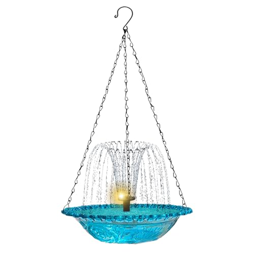 Fuente Solar para Pájaros,Recipiente Flotante con Forma de Animal   Bañera para pájaros al Aire Libre Que Incluye Bomba de Agua,para Patio Jardín Terraza Vallas Balcones