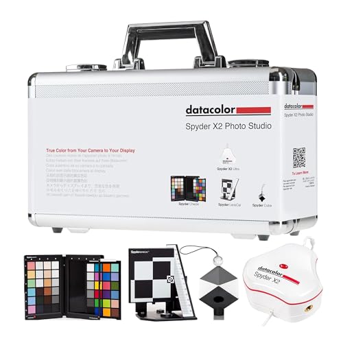 Datacolor Spyder X2 Photo Studio Kit: Das ultimative Farbmanagement-Toolkit für Fotografen für präzises Farbmanagement in jeder Lichtsituation über den Workflow hinweg, von Aufnahme bis Bearbeitung