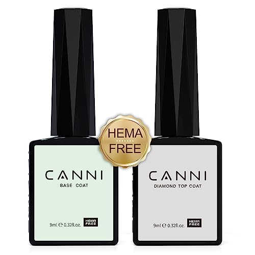 CANNI Top Coat & Base Coat esmalte semipermanente base y top coat semipermanente Gel Nail Polish Gel semipermanente Kit de Esmalte de Uñas Gel Arte de Uñas