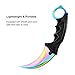 WeTop Karambit Knife, Tactical Combat Karambit Neck Knife, CS-GO Stainless Steel Tactical Knife with Sheath and Cord, Nice Knife for Outdoor Survival, Camping (Rainbow)