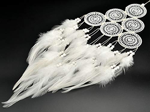 Littlear Dream Catcher White Wall Hanging Decoration Dream Catchers for Bedroom Dia 7.9'' (NO.026)