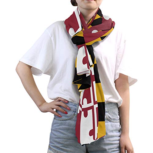 Fashion Lightweight Maryland Flag Chiffon Silk Long Scarf Shawl Wrap3