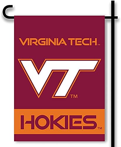 BSI PRODUCTS, INC. - Virginia Tech Hokies 2-Sided Garden Flag & Plastic Pole with Suction Cups - VT Football Pride - High Durability for Indoor and Outdoor Use - Great Fan Gift Idea - Virginia Tech