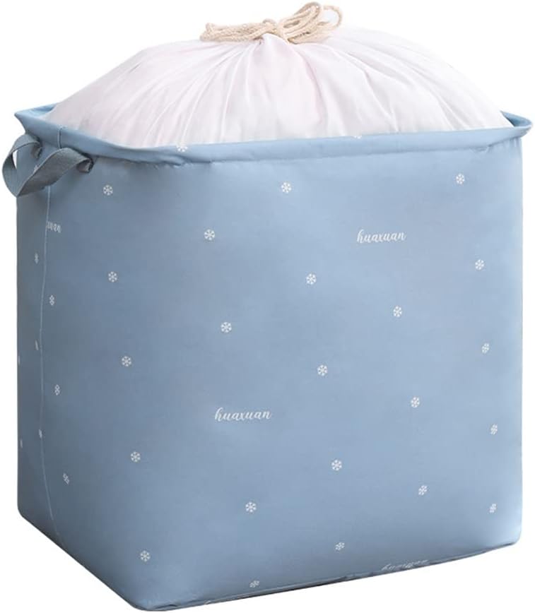 Storage Bag Large Satin Storage Box Home Wardrobe Clothes Storage Basket Quilt Clothes Storage Box (Color : D, Size : 43x33x50cm) (E 50x40x48cm)