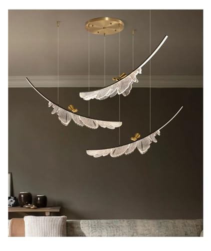 Lustre LED en forme de feuille pour design intérieur moderne - 2